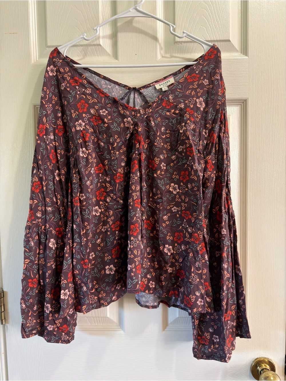 Floral Long Sleeve Boutique Blouse